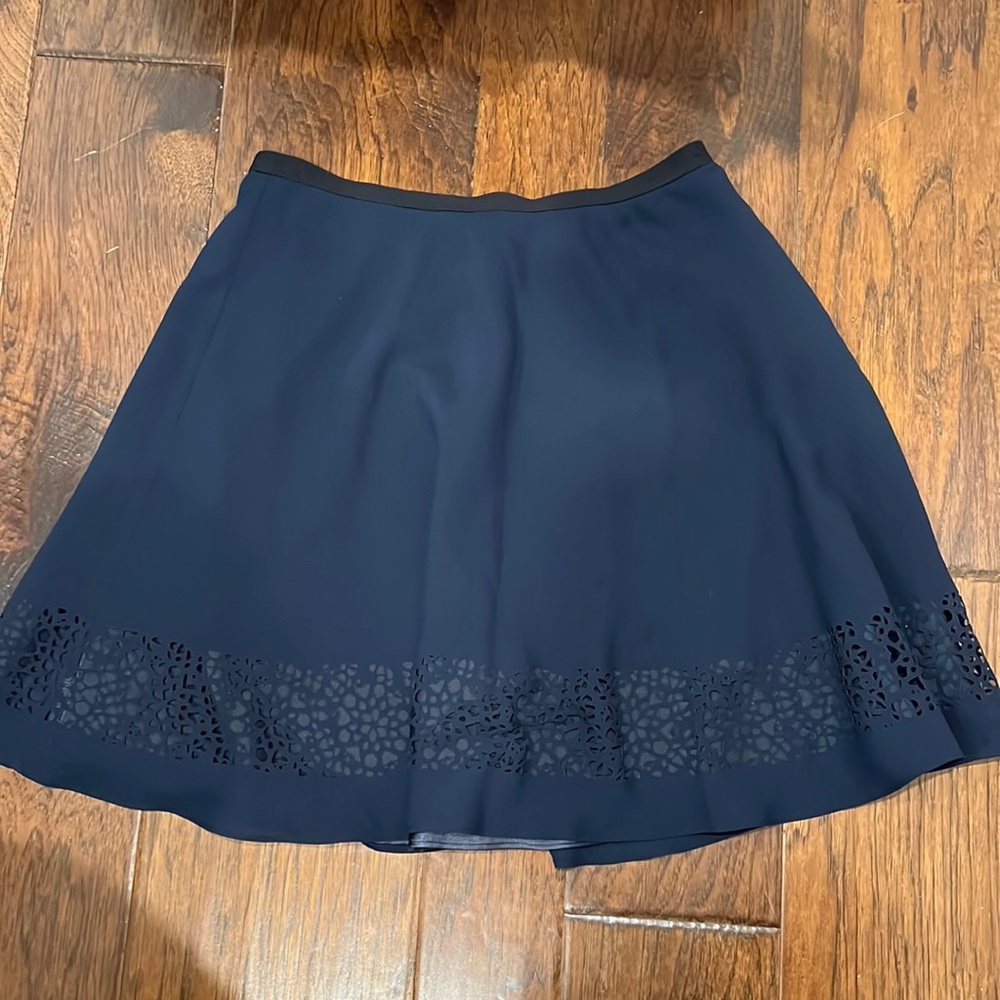 T Tahari Navy Skirt